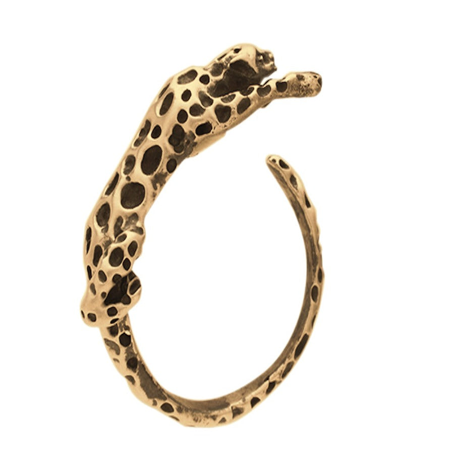 Anillo Salto de Jaguar (Xaguar)  dorado