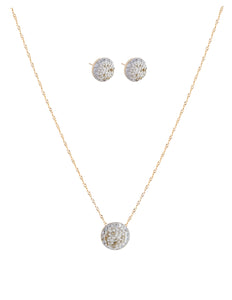 Set Dije Y Aretes Doradas Con Perlas.