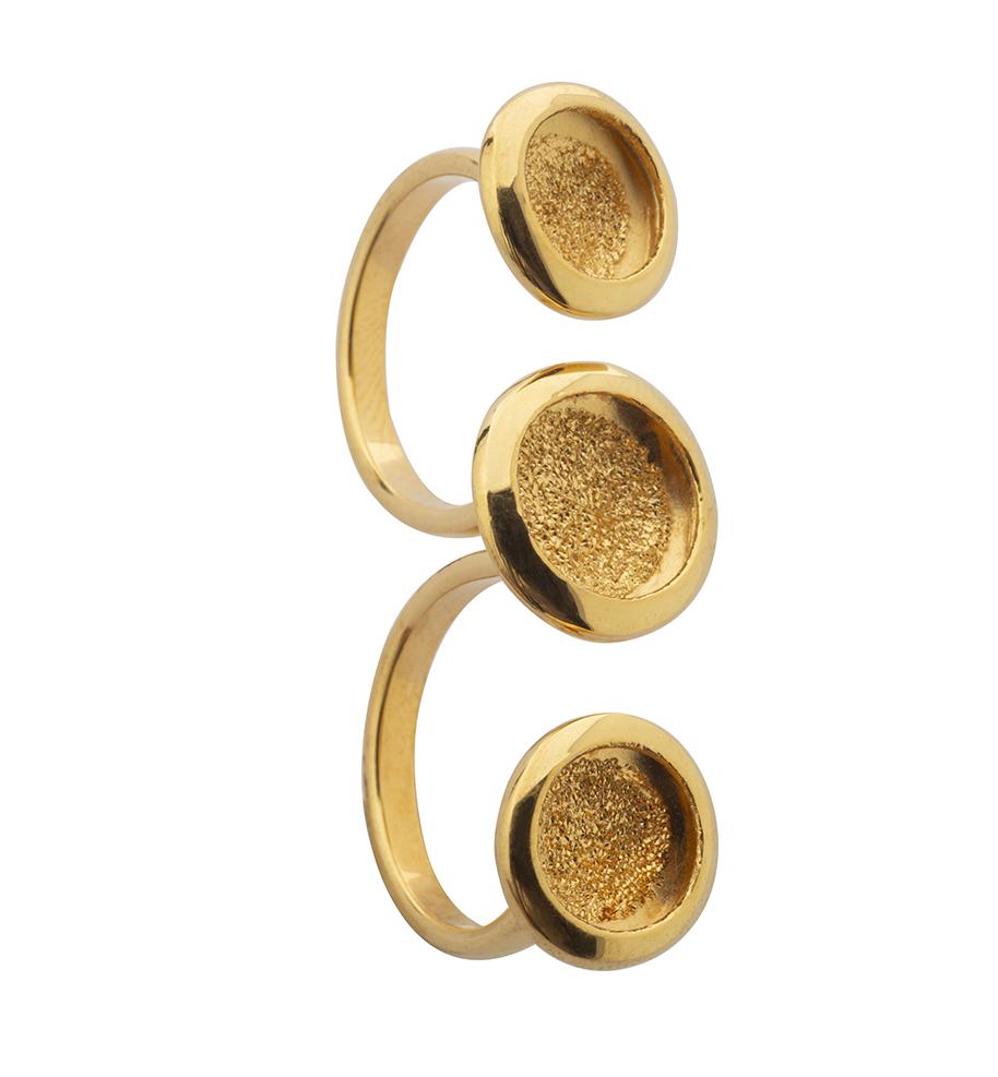 Anillo Cielo Estrellado Triple Dorado