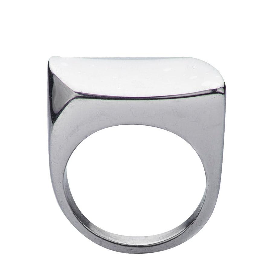 Anillo Liso Plateado