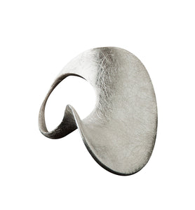 Anillo Luna Plana Plata